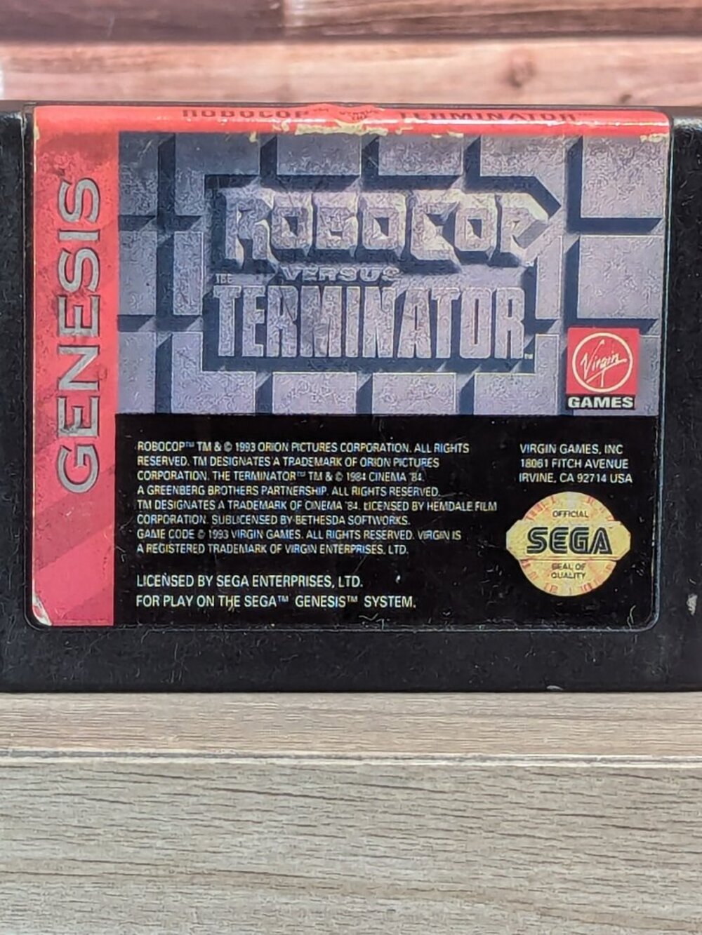 RoboCop Versus VS Terminator (Sega Genesis 1993 Virgin NTSC) Cartridge Only